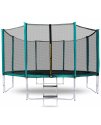 Aga SPORT PRO Trampolína 366 cm Dark Green + ochranná sieť + schodíky